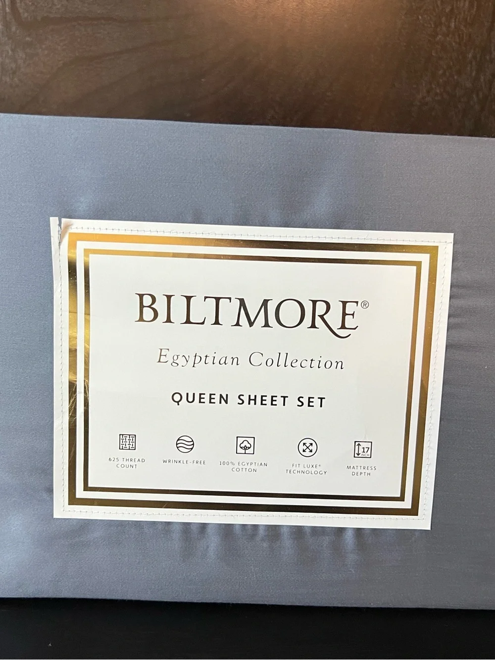 Biltmore Egyptian Collection Queen Sheet Set - blue